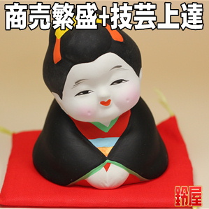 仕事運の開運アイテムであるお福さん人形の置物を販売