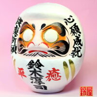 病気回復の開運アイテムである病気平癒だるま:左斜め前画像